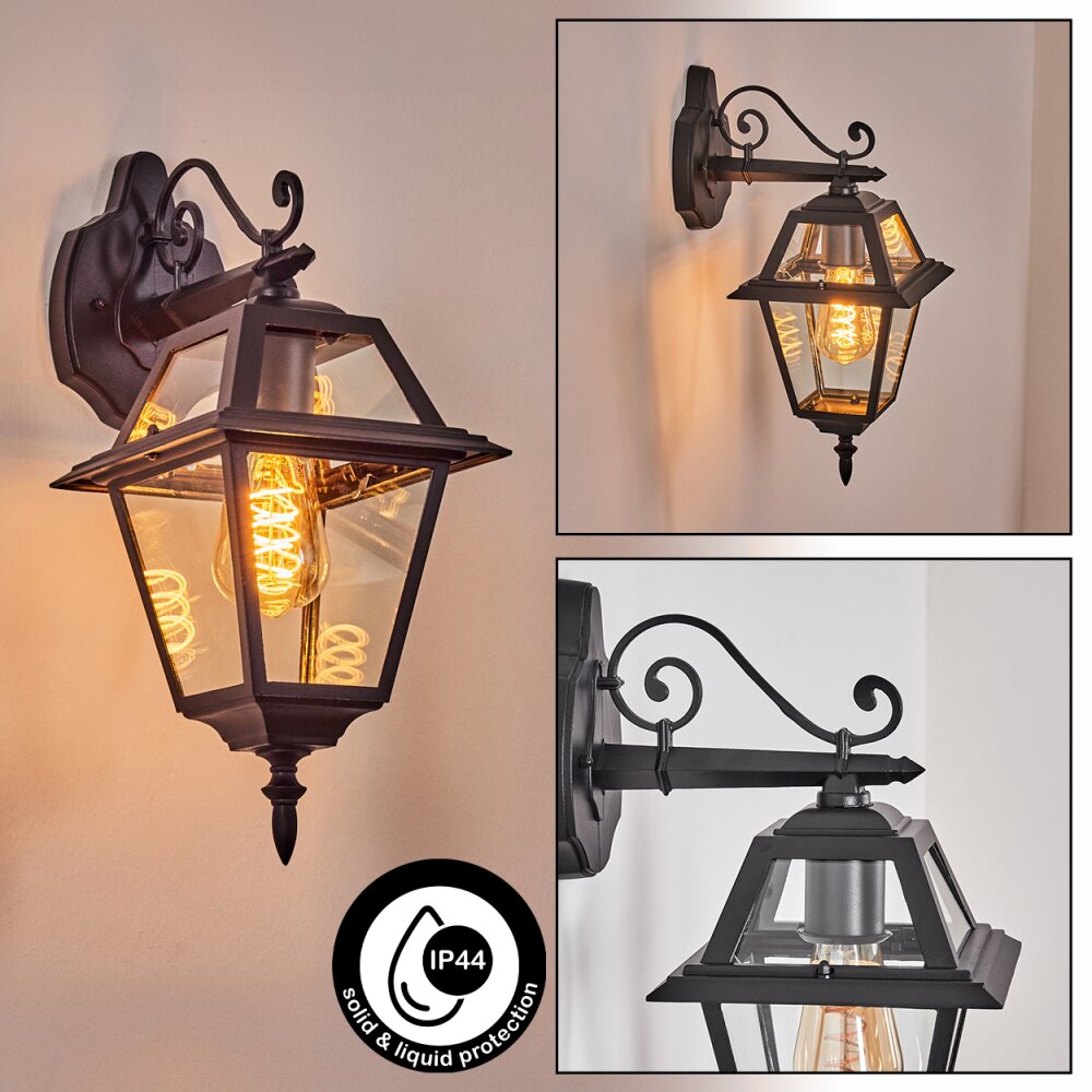 Fornelos Luminaire extérieur, Lampe murale d´extérieur, Applique murale Noir, 1 lumière main product photo