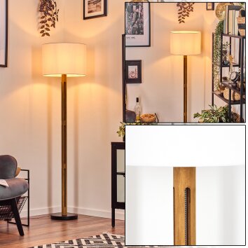 Bassagoda Lampadaire Écru, Noir, 1 lumière Bassagoda Lampadaire Écru, Noir, 1 lumière