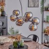 Koyoto Suspension, Boule lumineuse, Suspension Chrome, Fumé, 8 lumières