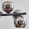 Koyoto Suspension, Boule lumineuse, Suspension Chrome, Fumé, 8 lumières