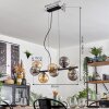 Gastor Suspension, Boule lumineuse, Suspension Ambre, Fumé, 8 lumières
