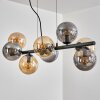Gastor Suspension, Boule lumineuse, Suspension Ambre, Fumé, 8 lumières