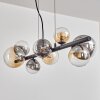 Chehalis Suspension, Boule lumineuse, Suspension Ambre, Clair, Fumé, 8 lumières