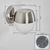 Bramdrupdam Lampe murale d´extérieur, Applique murale Nickel mat, 1 lumière