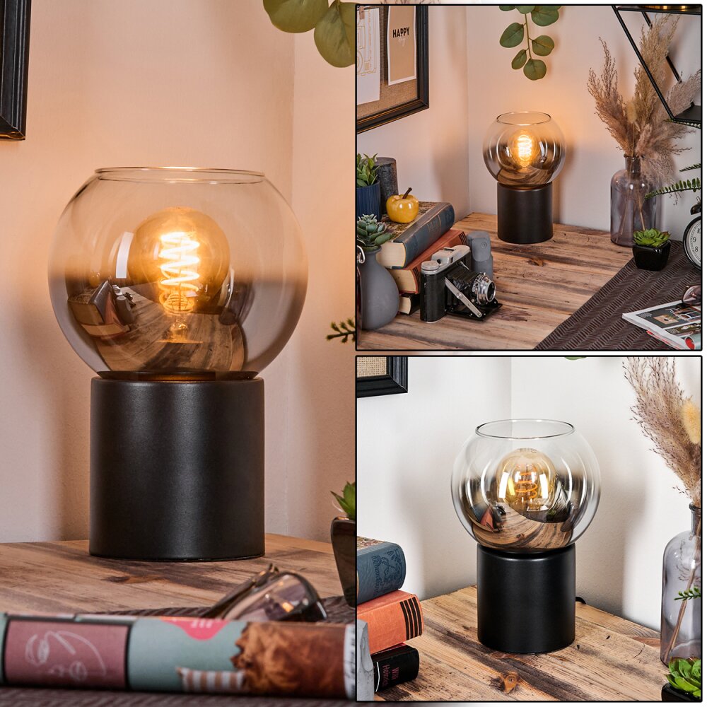 Koyoto Boule lumineuse, Lampe de bureau, Lampe à poser Chrome, Clair, Fumé, 1 lumière main product photo