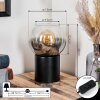 Koyoto Boule lumineuse, Lampe de bureau, Lampe à poser Clair, Fumé, 1 lumière