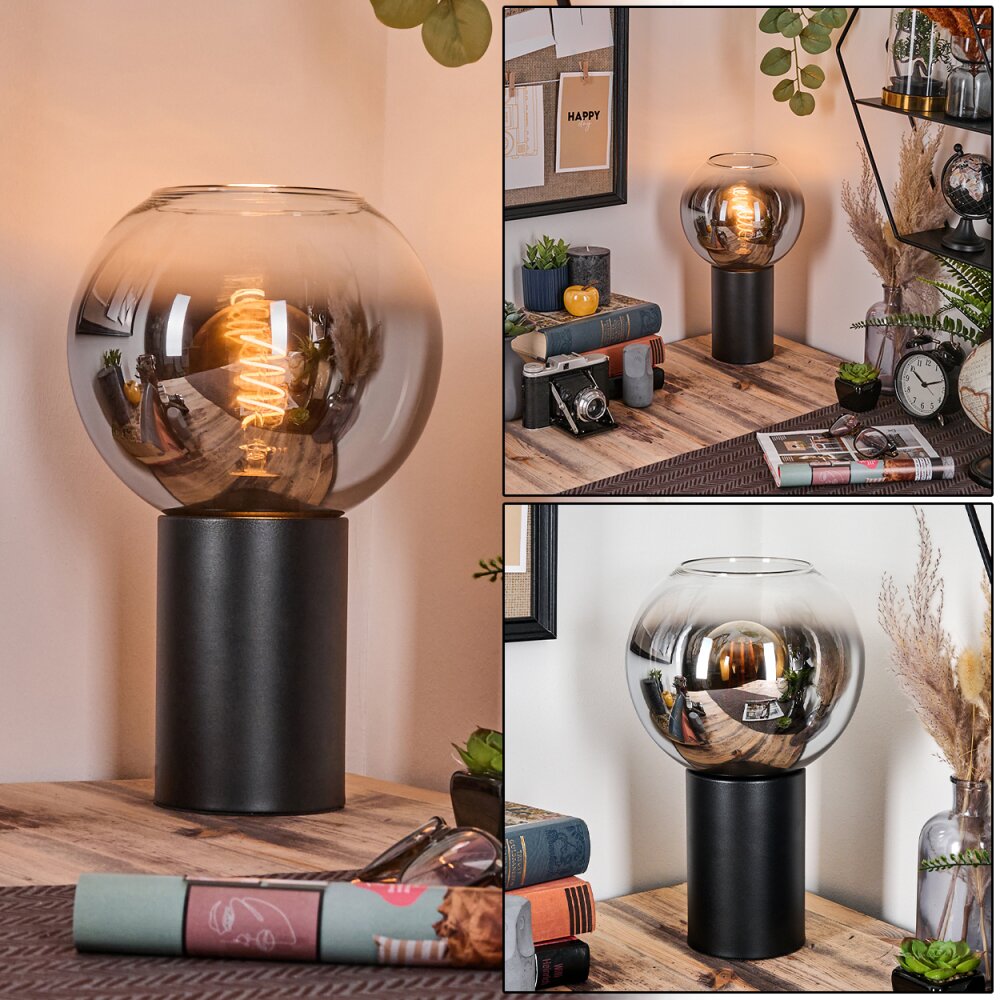 Koyoto Boule lumineuse, Lampe de bureau, Lampe à poser Chrome, Clair, Fumé, 1 lumière main product photo