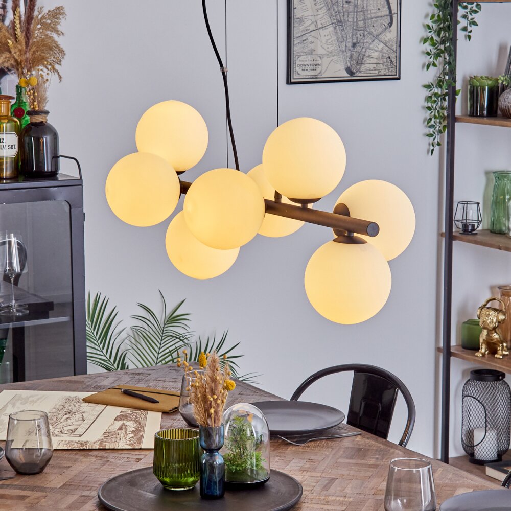 Koyoto Suspension, Boule lumineuse, Suspension Blanc, 8 lumières main product photo