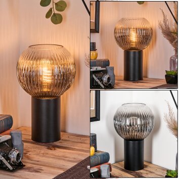 Koyoto Boule lumineuse, Lampe de bureau, Lampe à poser Clair, Fumé, 1 lumière