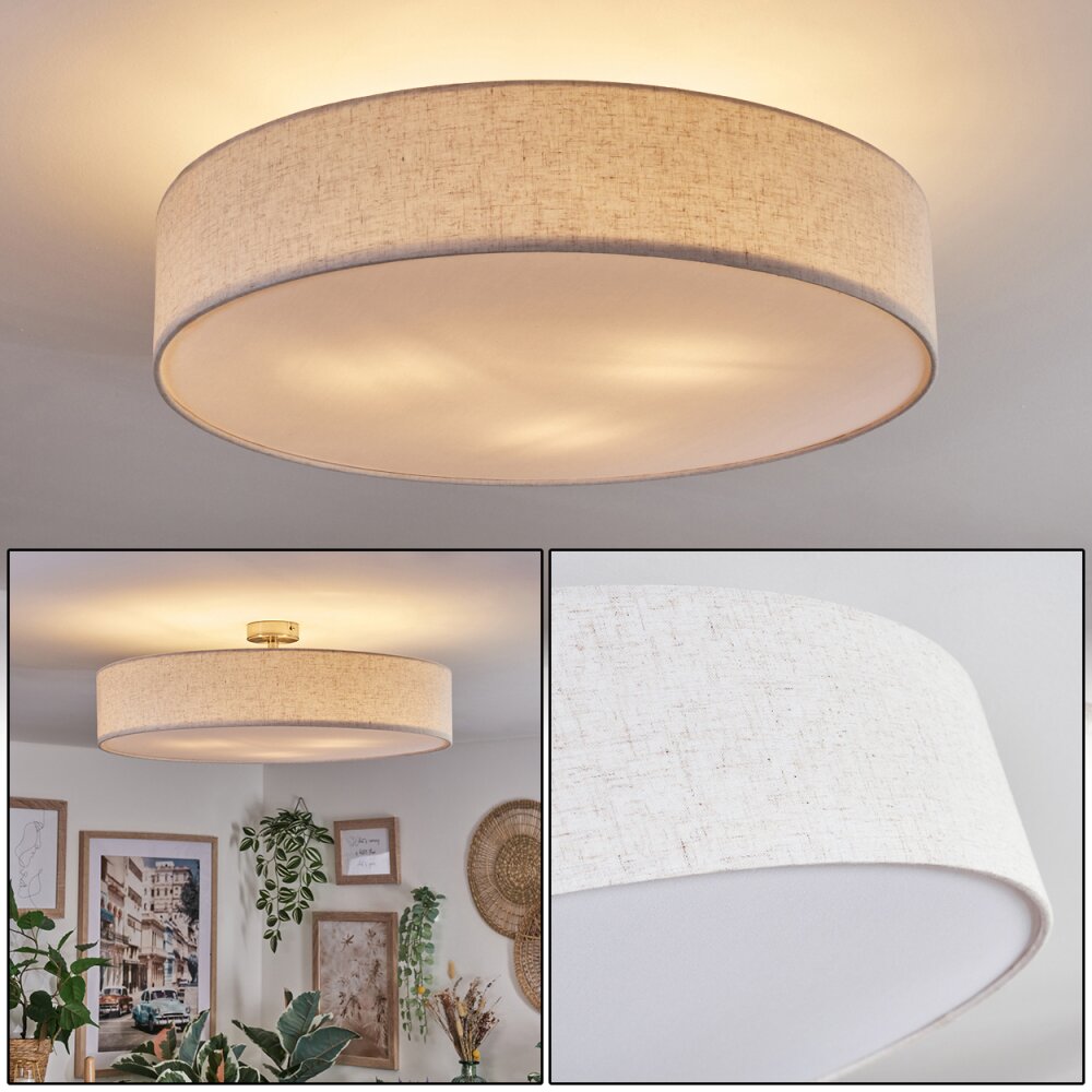 Foggia Plafonnier Nickel mat, 3 lumières main product photo