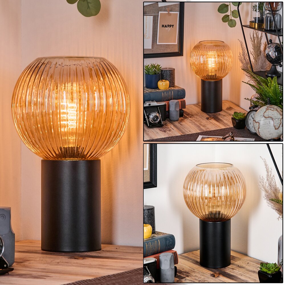 Koyoto Boule lumineuse, Lampe de bureau, Lampe à poser 11 cm Ambre, 1 lumière main product photo
