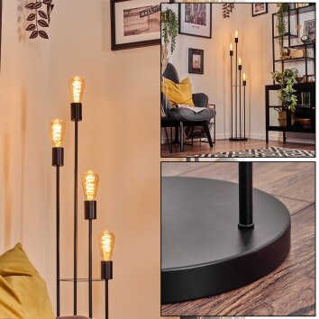 Limmingen Lampadaire Noir, 4 lumières