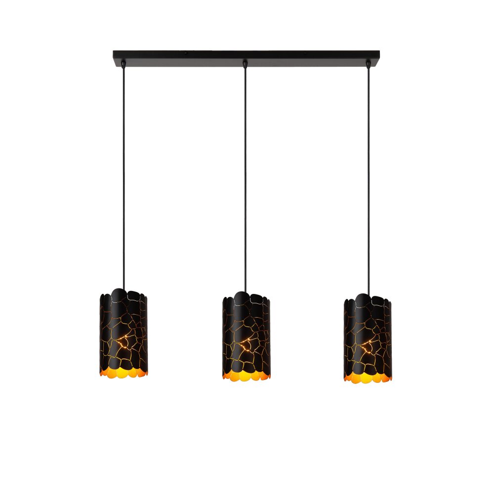 ALMELO Suspension Luminaires Lucide Noir, 3 lumières main product photo