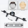 Gastor Plafonnier, Boule lumineuse Ambre, Chrome, Fumé, 5 lumières