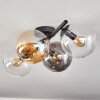 Gastor Plafonnier, Boule lumineuse Ambre, Clair, Fumé, 4 lumières