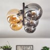 Gastor Plafonnier, Boule lumineuse Ambre, Fumé, 5 lumières