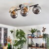 Gastor Plafonnier, Boule lumineuse Ambre, Fumé, 5 lumières