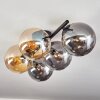 Gastor Plafonnier, Boule lumineuse Ambre, Fumé, 5 lumières