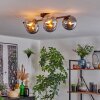 Gastor Plafonnier, Boule lumineuse Ambre, Fumé, 5 lumières