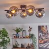 Gastor Plafonnier, Boule lumineuse Clair, Fumé, 5 lumières