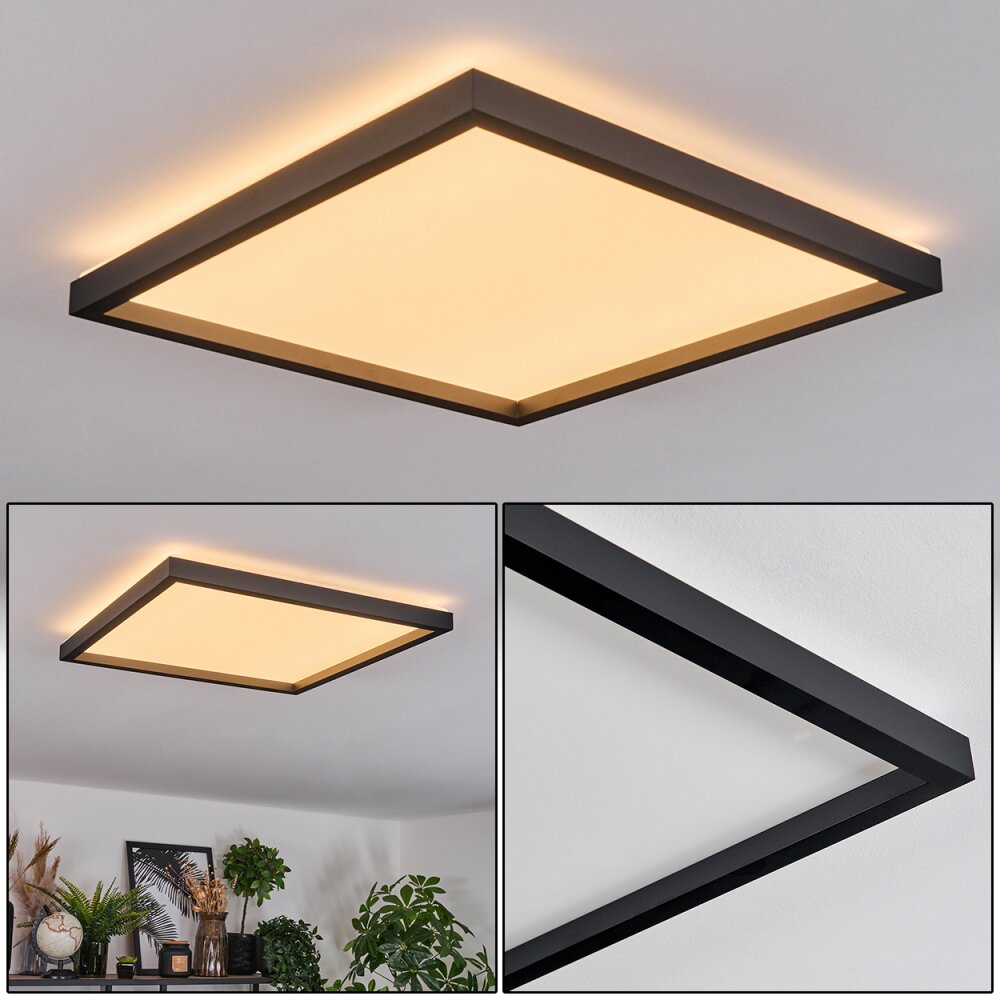 Xarel Plafonnier, Panel LED Noir, 1 lumière main product photo