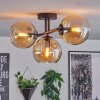 Koyoto Plafonnier, Boule lumineuse Ambre, 3 lumières