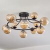 Chehalis Plafonnier, Boule lumineuse Ambre, 12 lumières