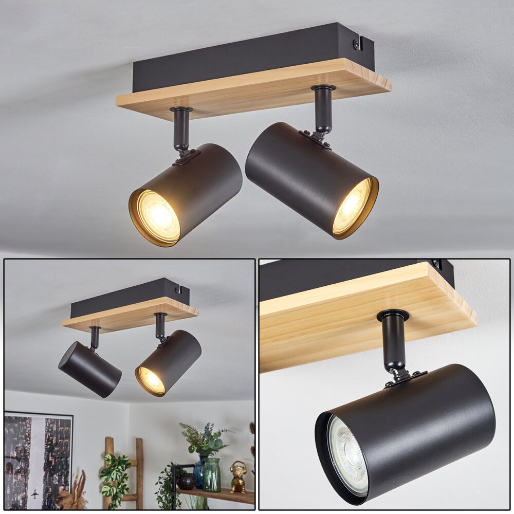 Gesteira Plafonnier, Spot de plafond Écru, Noir, 2 lumières main product photo