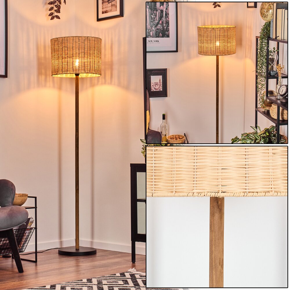 Cavaca Lampadaire Écru, Noir, 1 lumière main product photo