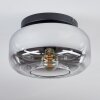 Boza Plafonnier, Boule lumineuse Chrome, Clair, Fumé, 1 lumière