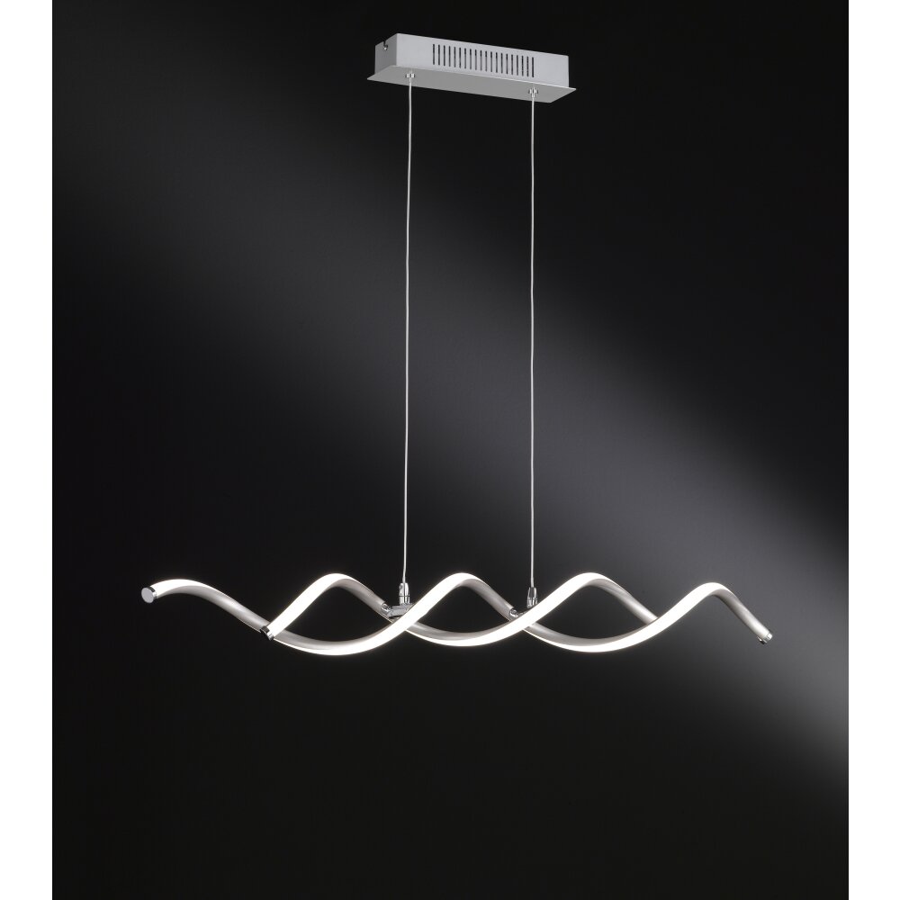 Suspension Wofi BONNEY LED Nickel mat, 1 lumière main product photo