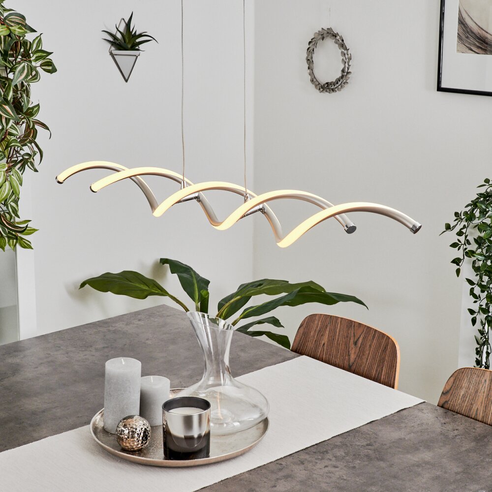 Suspension Galette LED Nickel mat, 1 lumière main product photo
