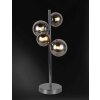 Lampe à poser WOFI VILLA Chrome, Noir, 4 lumières