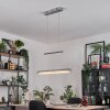 Ortan Suspension, Suspension LED Argenté, 4 lumières