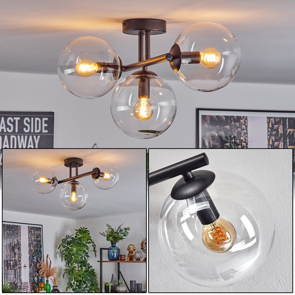 Gastor Plafonnier, Boule lumineuse Clair, 3 lumières main product photo