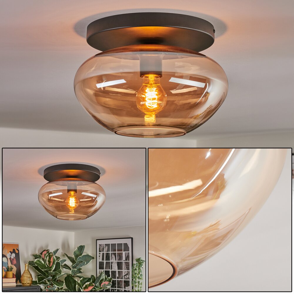 Mertola Plafonnier, Boule lumineuse Ambre, 1 lumière main product photo