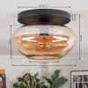 Mertola Plafonnier, Boule lumineuse Ambre, 1 lumière