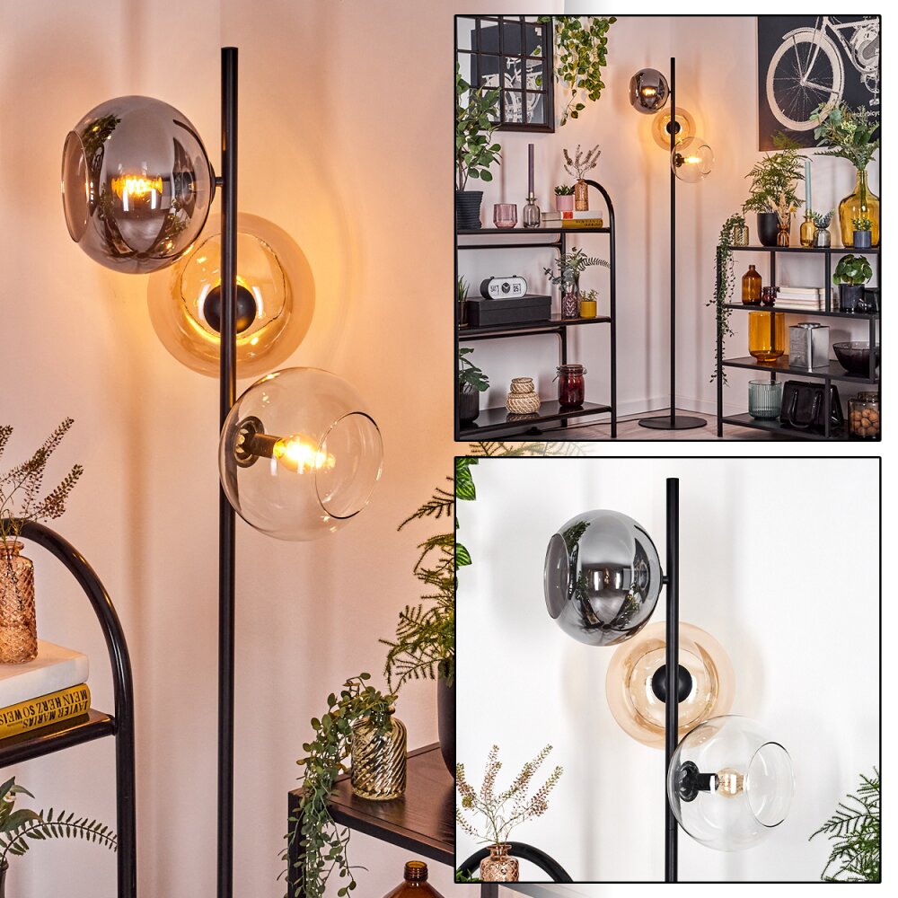 Apedo Lampadaire Ambre, Clair, Fumé, 3 lumières main product photo