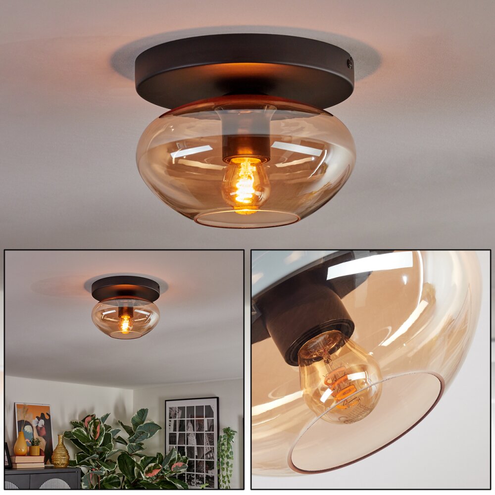 Mertola Plafonnier, Boule lumineuse Ambre, 1 lumière main product photo