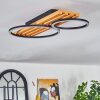 Pompu Plafonnier LED Écru, Noir, 1 lumière
