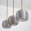 Gutdalen Suspension, Suspension Or, Noir, 3 lumières