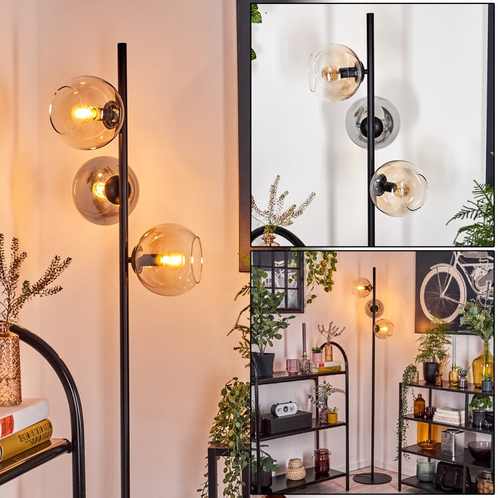 Koyoto Lampadaire Ambre, Clair, Fumé, 3 lumières main product photo