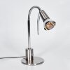 Felan Lampe de bureau, Lampe à poser, Liseuse Chrome, Nickel mat, 1 lumière