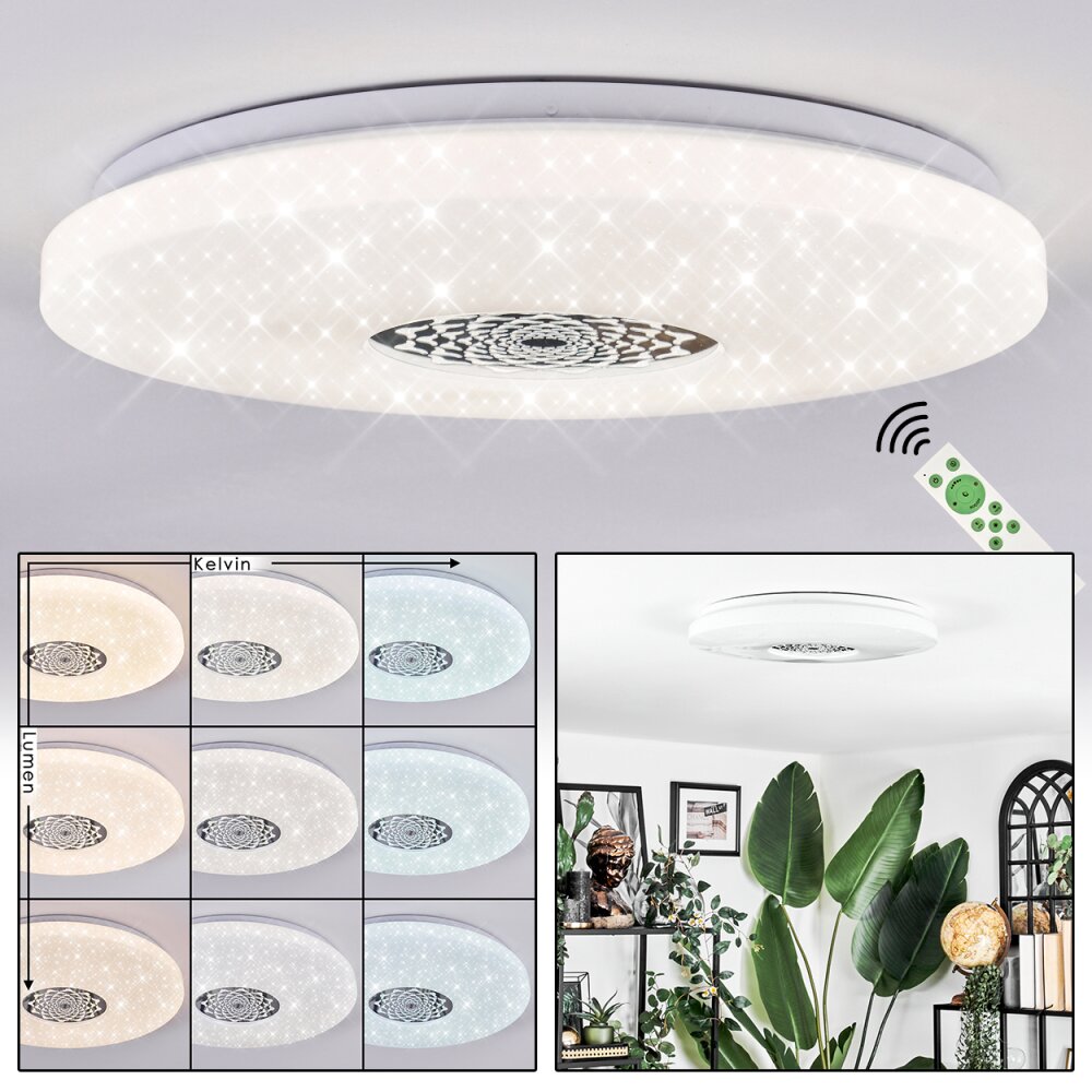 Clora Plafonnier LED Blanc, 1 lumière, Télécommandes main product photo