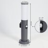 Caserta Prises électriques d\'extérieur, Borne lumineuse, Eclairage de chemin Anthracite, 1 lumière