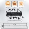 Gastor Suspension, Boule lumineuse, Suspension Ambre, 8 lumières