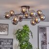 Chehalis Plafonnier, Boule lumineuse 76 cm Chrome, Fumé, 12 lumières