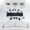 Gastor Suspension, Boule lumineuse, Suspension Clair, Fumé, 8 lumières