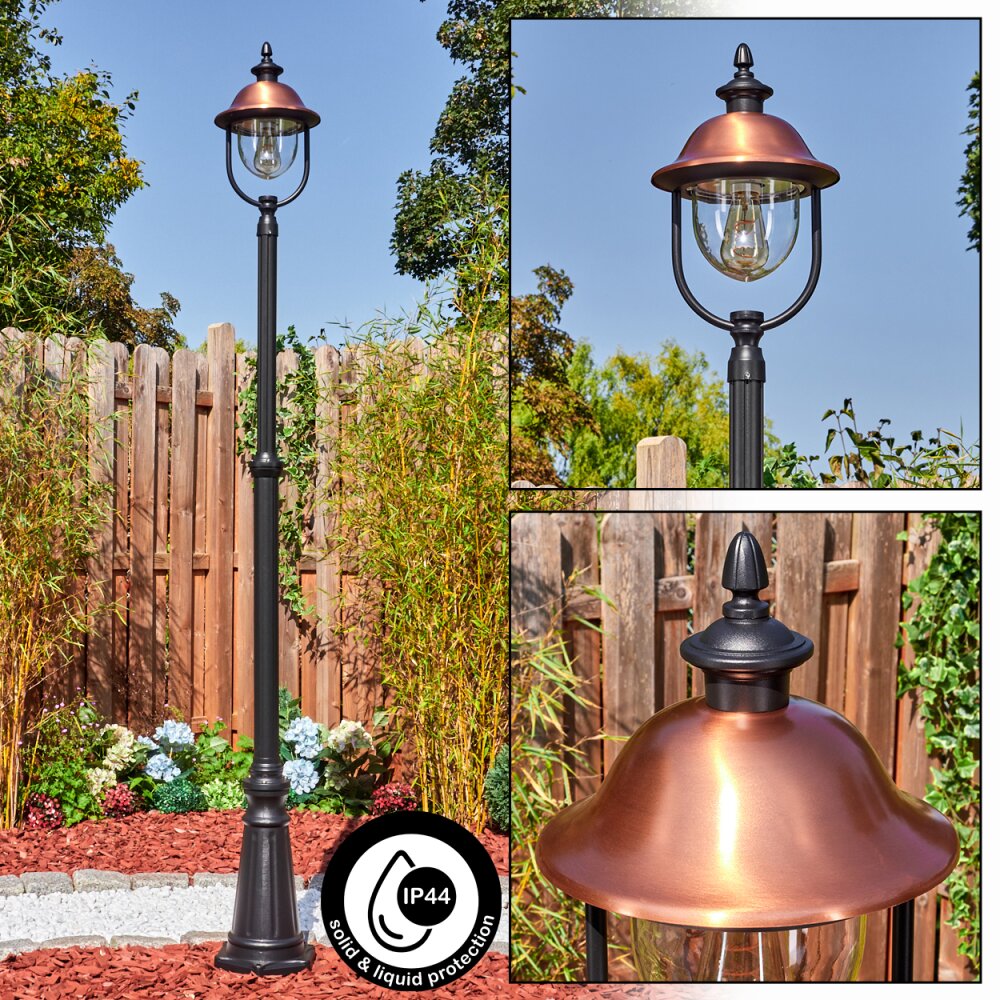 Gascon Réverbère, Eclairage de chemin Cuivre, Noir, 1 lumière main product photo