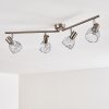 Plafonnier Parado Nickel mat, 4 lumières
